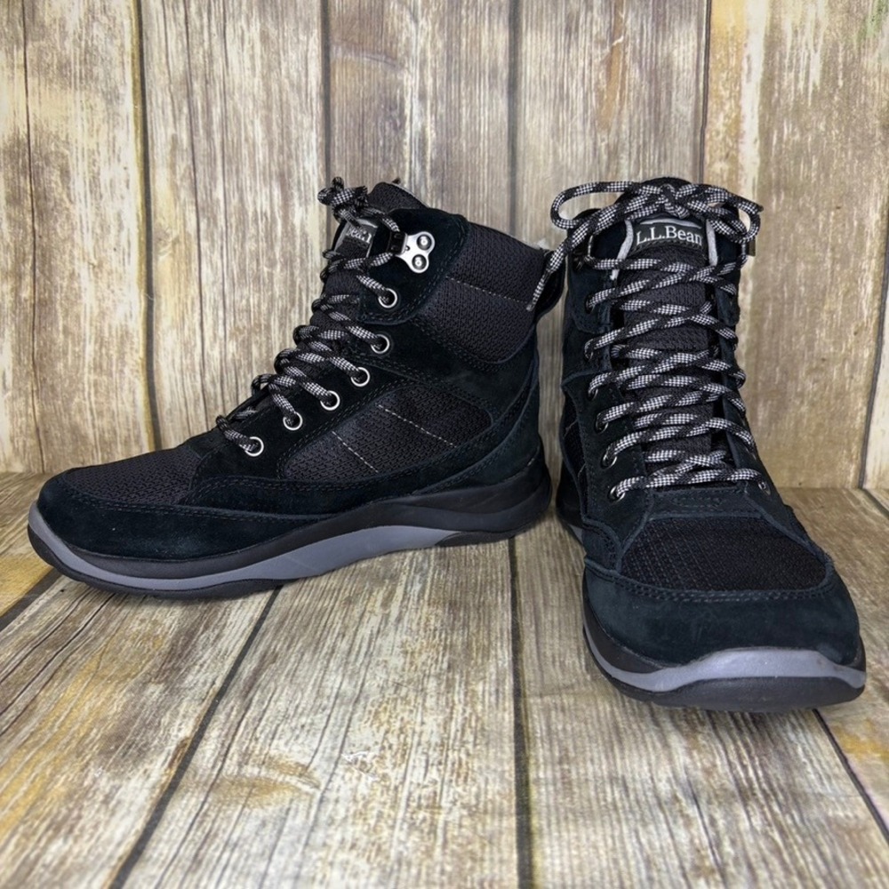 L.L. Bean Black Insulated Waterproof Ankle Gorpcore Winter Boot Womens 6.5 Wide
